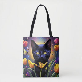 Tulp Kat Tote Bag