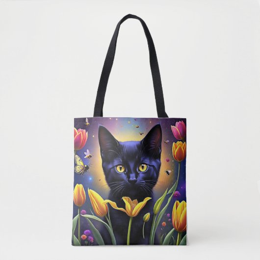 Tulp Kat Tote Bag (Voorkant)