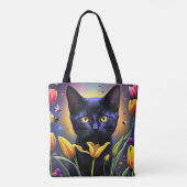 Tulp Kat Tote Bag (Achterkant)