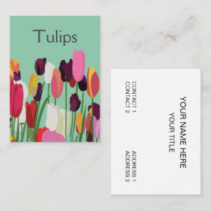 Tulp Kleurrijk Bloemmotief Tulp Visitekaartje
