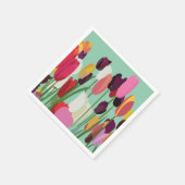 Tulp Kleurrijke Bloem Bloemen Tulp Party Servet (Hoek)