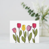 Tulp Kleurrijke Bloemen Tulp Briefkaart (Staand voorkant)