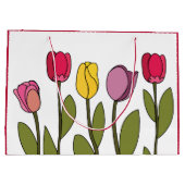 Tulp Kleurrijke Bloemen Tulp Groot Cadeauzakje (Achterkant)