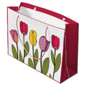 Tulp Kleurrijke Bloemen Tulp Groot Cadeauzakje (Achterkant Gekanteld)