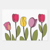 Tulp Kleurrijke Bloemen Tulp Inpakpapier Vel (Voorkant)