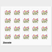 Tulp Kleurrijke Bloemen Tulp Vierkante Sticker (Vel)