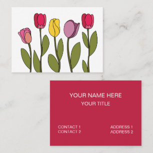 Tulp Kleurrijke Bloemige Tulp Visitekaartje
