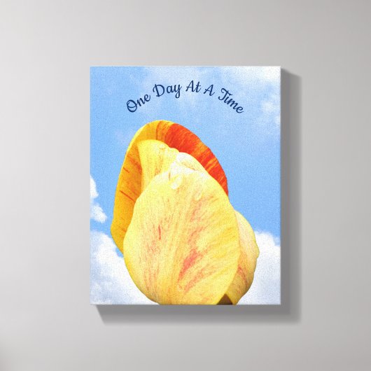 Tulp knippert één dag voor één keer Inspirerend Canvas Afdruk (Voorkant)