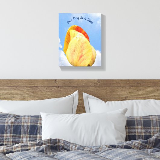 Tulp knippert één dag voor één keer Inspirerend Canvas Afdruk (Insitu (Slaapkamer))