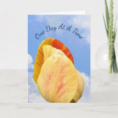 Tulp knippert één dag voor één keer Inspirerend Kaart (Voorkant)