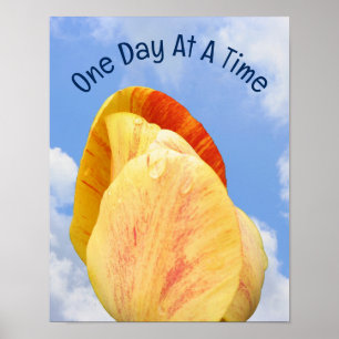 Tulp knippert één dag voor één keer Inspirerend Poster