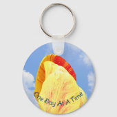 Tulp knippert één dag voor één keer Inspirerend Sleutelhanger (Achterkant)