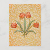 Tulp  koraal rustieke grillige wervelingen briefkaart (Voorkant)