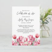 Tulp Levensviering Funeral Kaart (Staand voorkant)