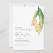 Tulp Levensviering Funeralie Uitnodiging (Voorkant)