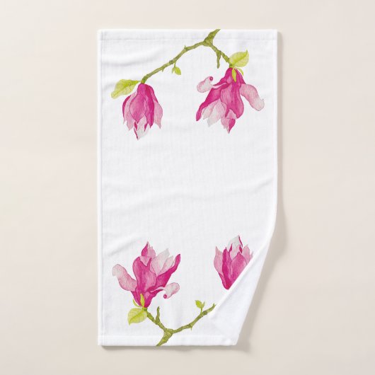 Tulp Magnolia's op een Badkamer Handdoek Set (Handdoek)