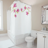 Tulp Magnolia's op een douchegordijn (In situ)