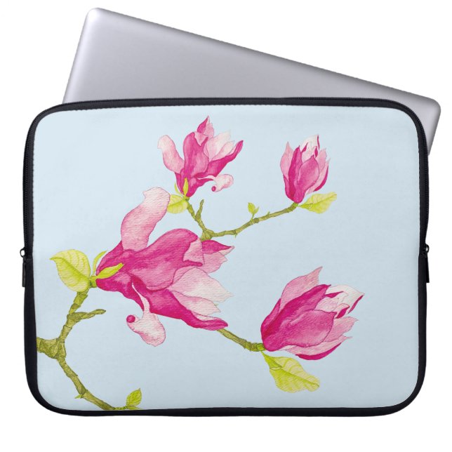 Tulp Magnolia's op een laptophoes Laptop Sleeve (Voorkant)