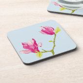 Tulp Magnolia's op een Onderzetter Set (Linkerzijde)