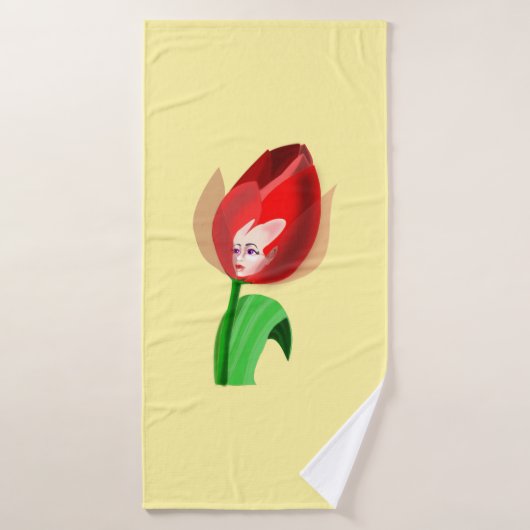 Tulp Meisje Badhanddoek -  (Badhanddoek)
