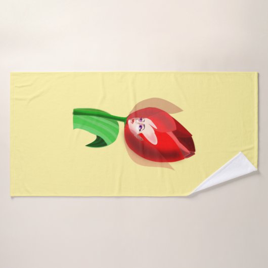 Tulp Meisje Badhanddoek -  (Badhanddoek)