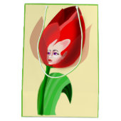 Tulp Meisje Gift Bag -  Medium Cadeauzakje (Achterkant)