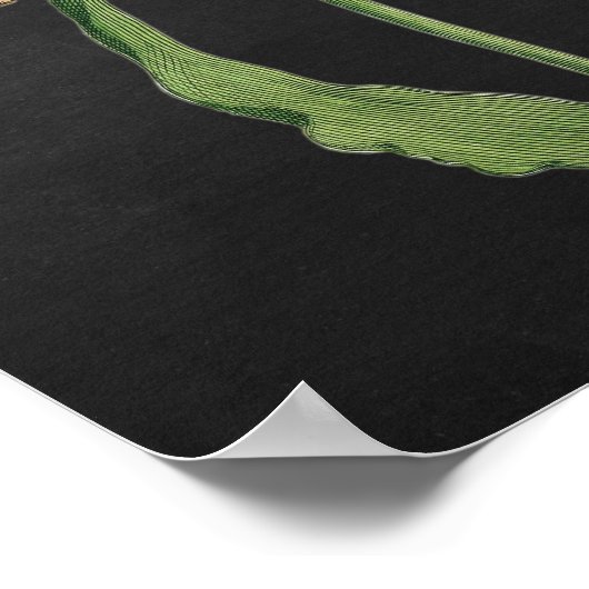 Tulp met Afbeelding Black Chalkboard, achtergrond  Poster (Hoek)