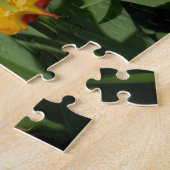 Tulp met leliebloem "Fly away." Oranje. Legpuzzel (Zijkant)