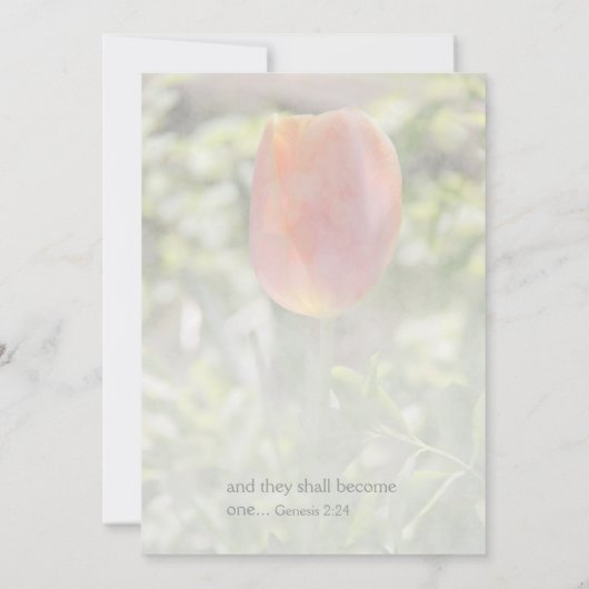 Tulp met Verse Wedding Kaart (Achterkant)