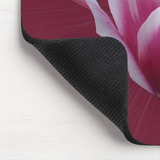 Tulp met zonnestraal ~ mousepad muismat (Hoek)