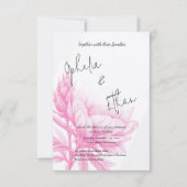 Tulp Minimalistisch blush roze Uitnodiging (Voorkant)