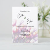 Tulp Minimalistisch Paarse Kaart (Staand voorkant)