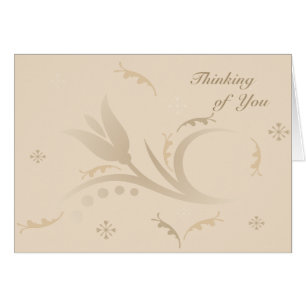 Tulp Mist in beige kaart
