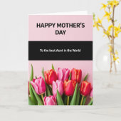 Tulp Moederdag kaart (Gele Bloem)