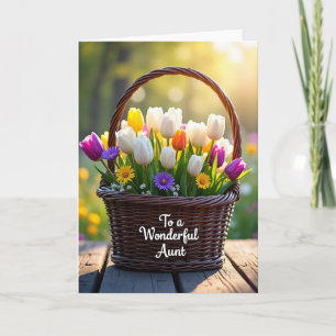 Tulp Moederdag Mandje Kaart