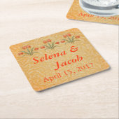 Tulp Morris schilderij Collectie Kartonnen Onderzetters (Schuin)