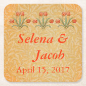 Tulp Morris schilderij Collectie Kartonnen Onderzetters (Voorkant)