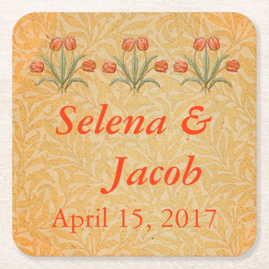 Tulp Morris schilderij Collectie Kartonnen Onderzetters (Voorkant)