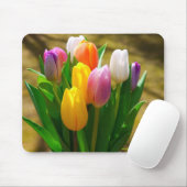 Tulp muismat in pasteltinten (Met muis)