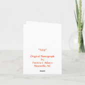 Tulp Notecard Kaart (Achterkant)