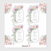 Tulp omhelzen lente bruiloft dank u sticker (Vel)