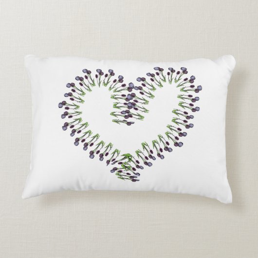 Tulp Open Heart Design Accent Kussen (Achterkant)