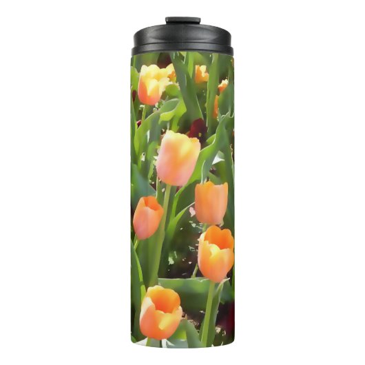 Tulp Oranje Veld Thermosbeker (Voorkant)