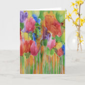 Tulp Palooza Blank Kaart (Gele Bloem)