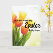Tulp Pasen Lente Viering Kaart (Gele Bloem)