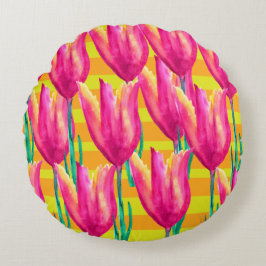 Tulp patronen rond kussen Pinik