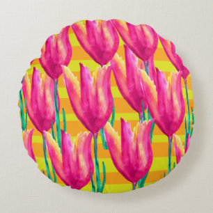 Tulp patronen rond kussen Pinik