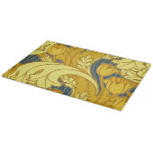 Tulp Patronenprint: Geel Blauw Art Nouveau Snijplank (Hoek)