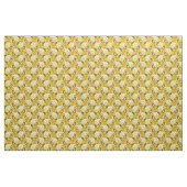 Tulp Patronenprint: Geel Blauw Art Nouveau Stof (Yard (91,4 cm))