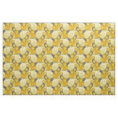 Tulp Patronenprint: Geel Blauw Art Nouveau Stof (Fat Quarter)